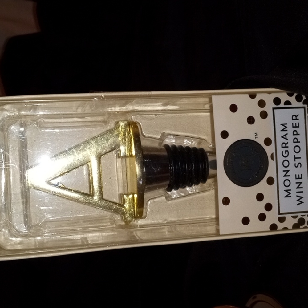 **A** monogrammed wine stopper